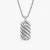 David Yurman Silver Square Wave Pendant Necklace, 3mm Chain, Length 50cm + 5cm