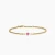 David Yurman 4mm Gold Single Stone Pink Diamond Bracelet