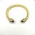 David Yurman 7mm Gold Cable Cuff Bracelet with Purple Diamond End Caps and Inlay