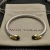 David Yurman 5mm Gold End Sterling Silver 5-Row Pavé Black Diamond Bracelet