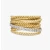 David Yurman Gold Pavé Twisted Cable Ring