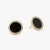 David Yurman 14mm Gold Black Onyx Diamond Circle Stud Earrings