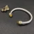 David Yurman 7mm Gold and Silver Double End Cap Yellow Diamond Cable Bracelet