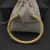 David Yurman 5mm Gold Cable Cuff Bracelet with Diamond-Accented Light Green Stone