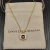 David Yurman Gold Square Pavé Purple Diamond Necklace