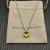 David Yurman Sterling Silver 11mm Four-Prong Yellow Diamond Necklace