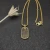 David Yurman Gold Tone Pavé Black Diamond Tag Necklace