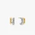 David Yurman Gold and Silver 13.5mm Double Hoop Embrace Earrings