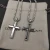 David Yurman Double Cable Cross Pendant Necklace