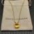 David Yurman Gold 11mm Four-Prong Yellow Diamond Necklace