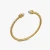 David Yurman Gold 4mm Pavé Diamond Geometric Edge Bracelet, Fits Wrist Sizes 16–20cm
