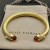 David Yurman 7mm Gold-Tone Cable Cuff Bracelet Champagne Diamonds