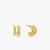 David Yurman Gold 13.5mm Double Hoop Embrace Earrings