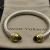 David Yurman 7mm Gold Gemstone Head Brown Diamond Bracelet, Fits Wrist Sizes 16–20cm