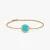 David Yurman Gold Pavé Turquoise Round Charm Bracelet