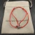 David Yurman Red Double Ring Sterling Silver Nylon Cord Bracelet