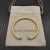 David Yurman 4mm Gold Blue Diamond Bangle Bracelet