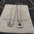 David Yurman 7mm Square Purple Diamond Pendant Necklace
