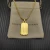David Yurman Gold Streamlined Rectangular Tag Necklace