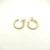 David Yurman Gold Petite Single Twisted Cable Hoop Earrings