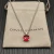 David Yurman Sterling Silver 11mm Four-Prong Red Diamond Necklace