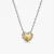 David Yurman Gold and Silver Heart Pendant Necklace