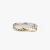 David Yurman Gold and Silver Cable Twist Crossover Ring