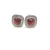 David Yurman 7mm Square Red Diamond Stud Earrings