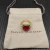 David Yurman Gold 14mm Square Red Pavé Diamond Ring