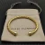 David Yurman 6mm Gold Round-End Cable Cuff Bracelet