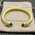 David Yurman 7mm Gold-Tone Cable Cuff Bracelet Brown Diamonds