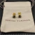 David Yurman 8mm Gold Four-Prong Black Diamond Stud Earrings