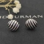 David Yurman Silver 14mm Cable Spiral Stud Earrings
