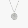 David Yurman Gold Diamond Initial P Disc Pendant Necklace