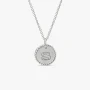 David Yurman Gold Diamond Initial S Disc Pendant Necklace