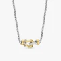 David Yurman Gold and Silver 16.2mm Small Link Pendant Necklace
