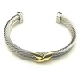 David Yurman 10mm Cable Cuff Bracelet with Single X Station Accent
