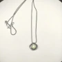 David Yurman 7mm Cable Twist Square Green Diamond Pendant Necklace, 1.5mm Chain, Length 45cm + 5cm