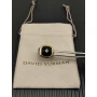 David Yurman Gold and Silver 14mm Square Black Diamond Ring